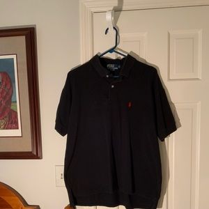Polo, short sleeved collared shirt.